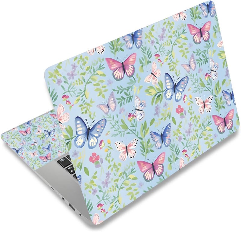 AORTDES Laptop Skin Sticker 12.1 13 13.3 14 15 15.6 Inches Netbook Sticker Decal Reusable Universal Notebook PC Art Personalized Protector by (AD-NEK-72 Butterflies) - Image 1